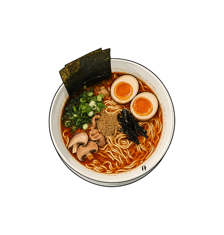 Sticker — bowl of ramen